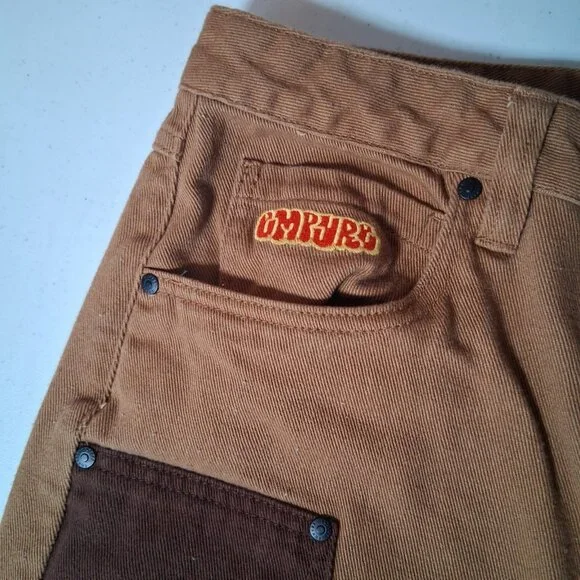 Empyre Double Knee Pants Size 30x27 Brown Canvas Work Streetwear READ - Picture 14 of 16